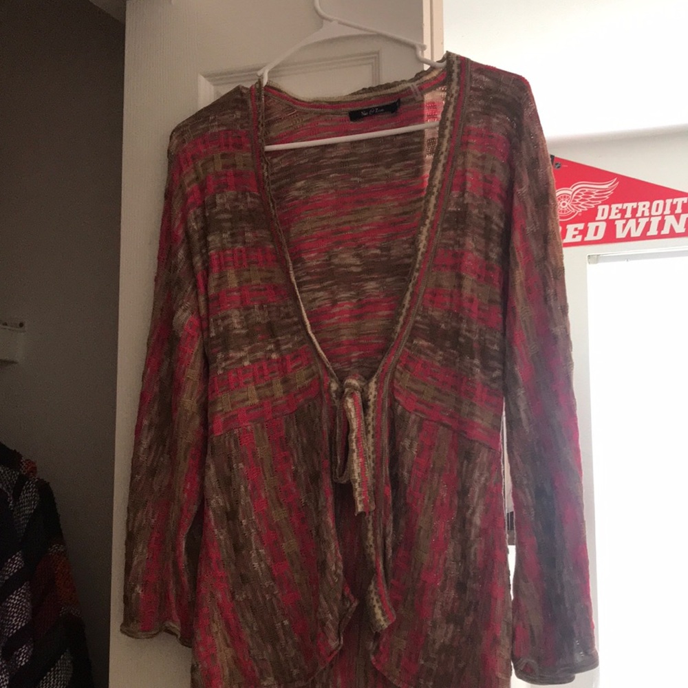 Pink and brown medium Nie and Zoe cardigan